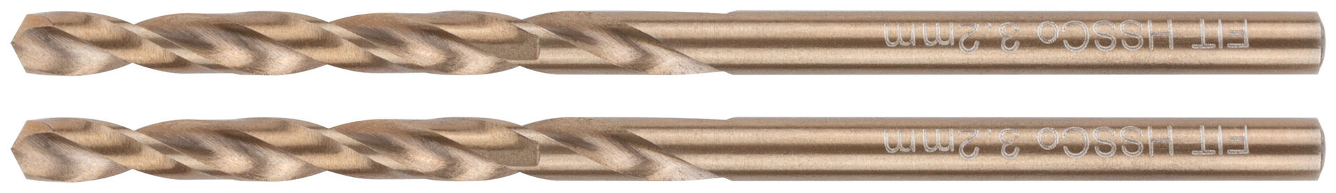 Сверла по металлу HSS с добавкой кобальта 5% Профи в блистере 3,2 мм ( 2 шт.) (34432)