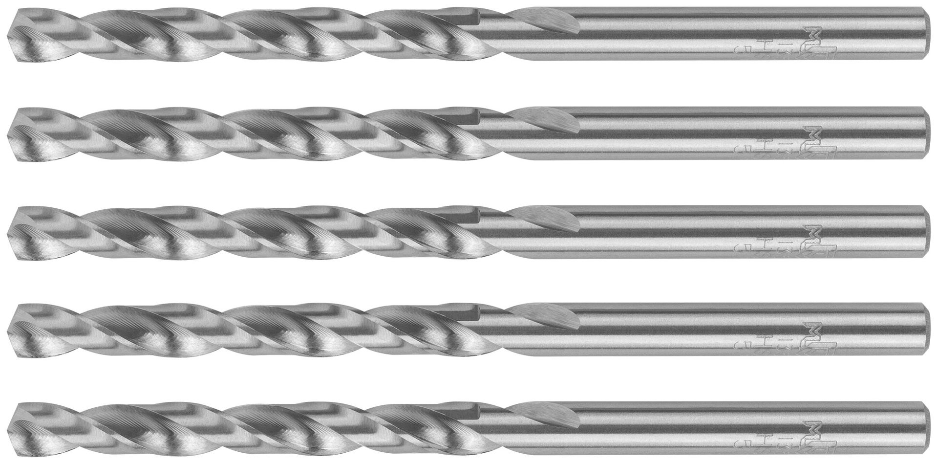 Сверла по металлу HSS шлифованные, угол заточки 135°, 5,5 x 93 мм (5 шт.) (35696М)