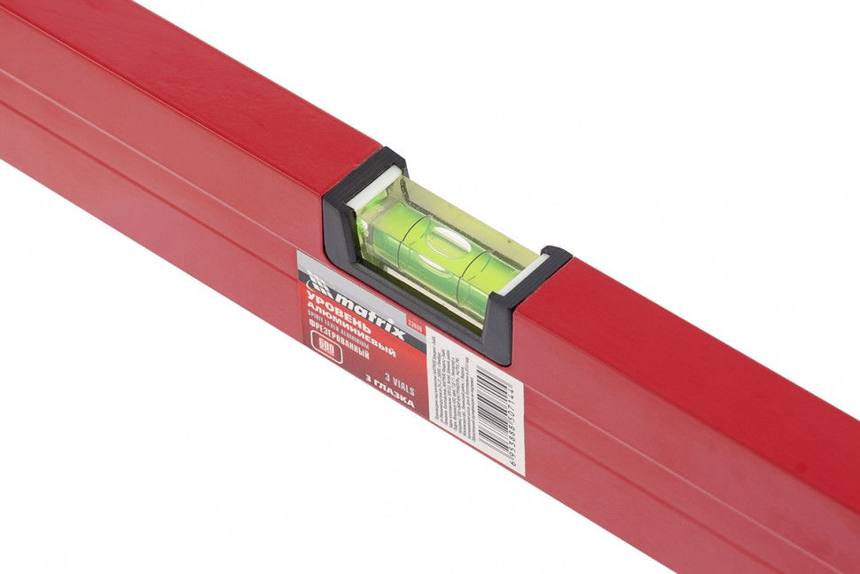 Уровень алюминиевый, 600 мм, фрезерованный, 3 глазка Matrix (33606)