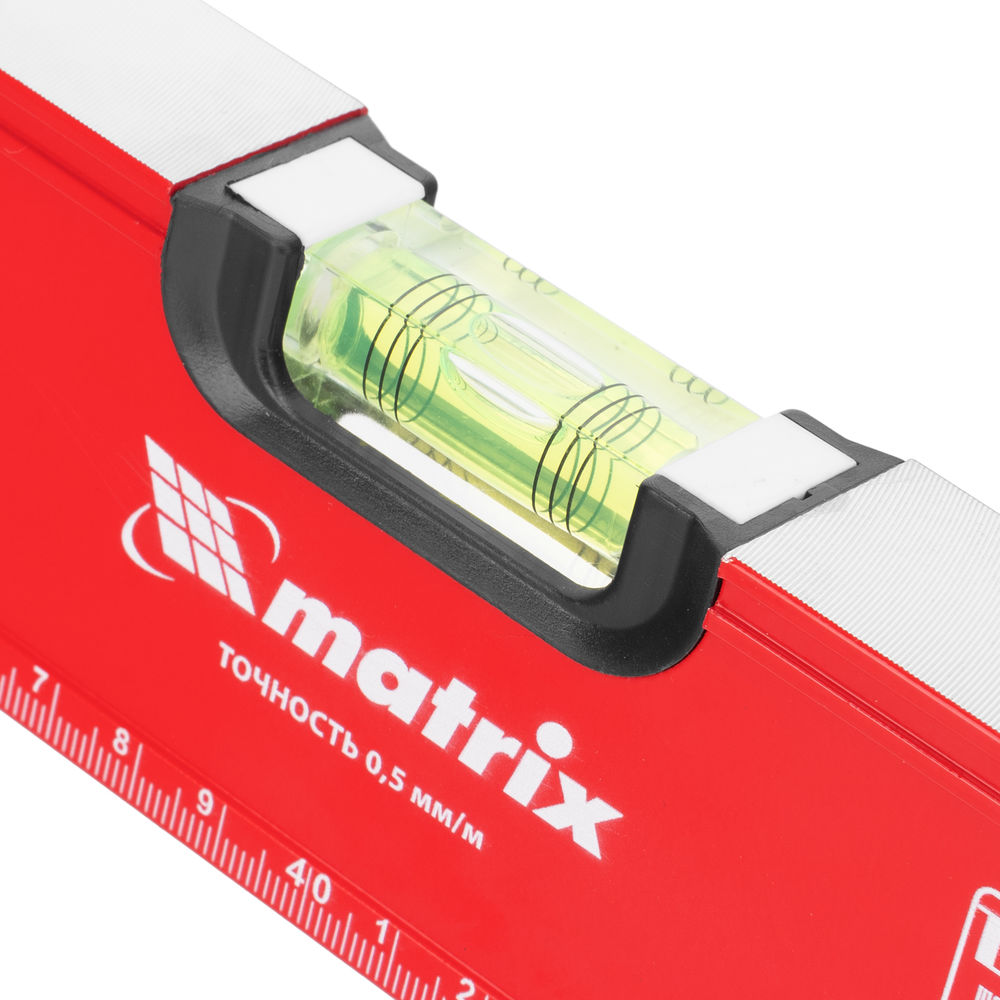 Уровень алюминиевый, фрезерованный, 3 глазка, рукоятки, 800 мм Matrix (34202)