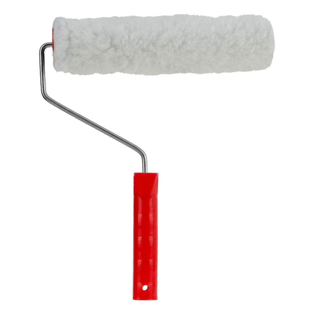 Валик Искусственный мех, в сборе, 250 мм, D 48 мм, D ручки 6 мм, крепление шплинтом Сибртех (80154)