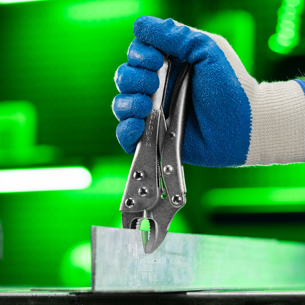 Зажим ручной, полукруглый захват, 180 мм Сибртех (18421)