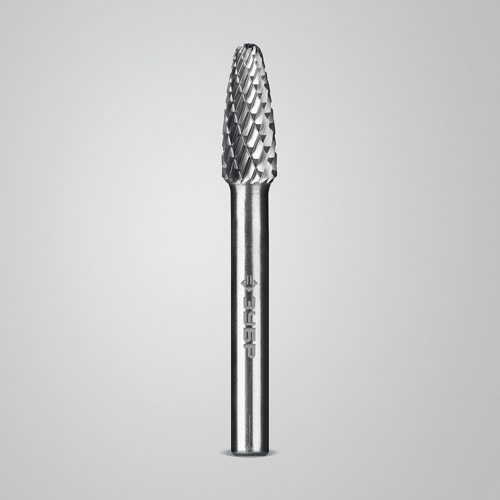 Борфреза твердосплавная 8?20 мм тип F парабола с закругленным углом радиус 2.0 мм хв-к 6 мм Профессионал ЗУБР 28805-8-20