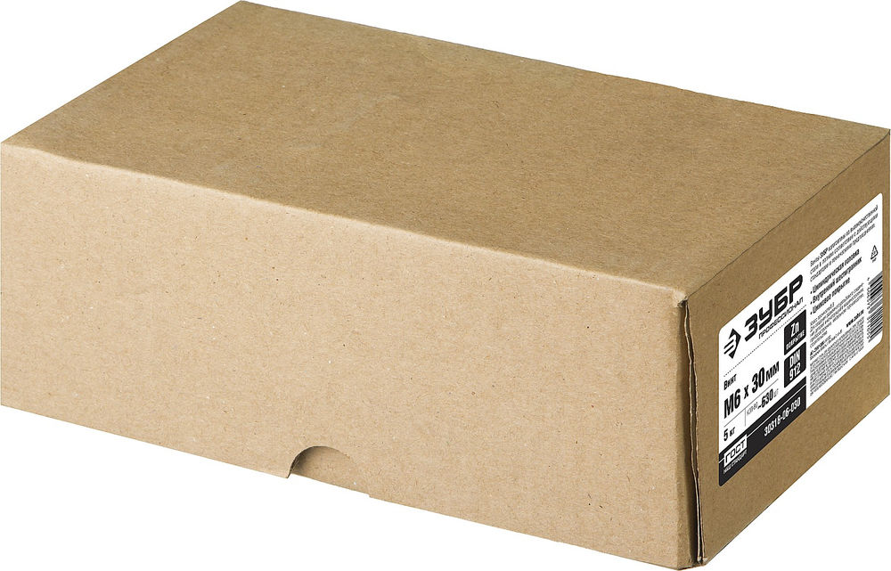 Винт с внутренним шестигранником М6?30 мм DIN 912 кл. пр. 8.8 цинк 5 кг Профессионал ЗУБР 30318-06-030