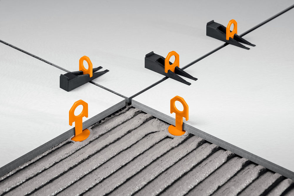 Система выравнивания плитки СВП комплект 1.7 мм, зажим + клин, 50 + 50 шт ЗУБР 3384-H50