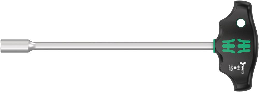 Отвёртка торцевая 10 x 230 мм с внутренним шестигранником с Т-образной рукояткой с отверстием для подвеса серия 495 Wera WE-023387