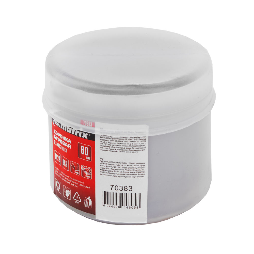 Буровая коронка, M22 х 80 мм Matrix (70383)