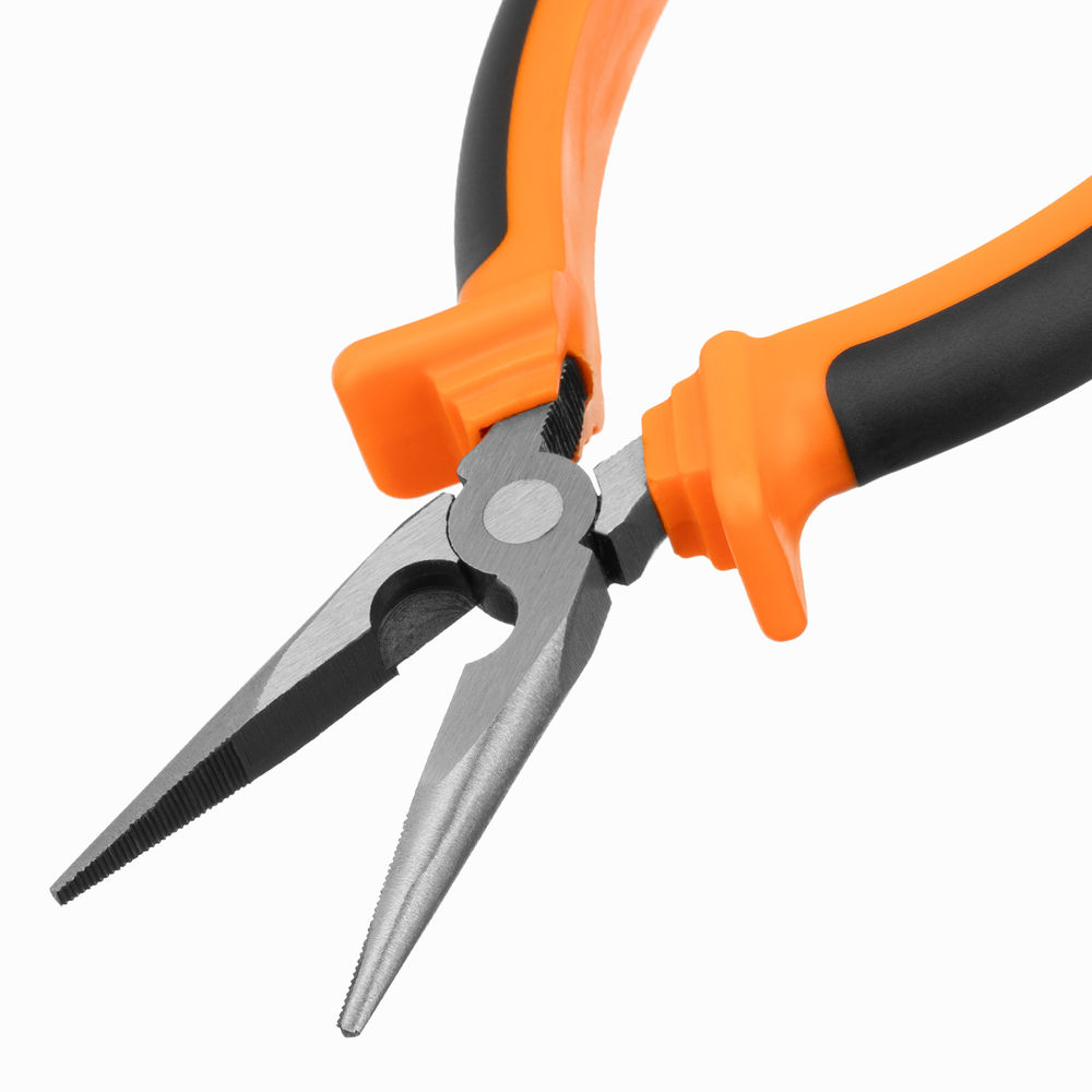 Длинногубцы прямые Comfort, 180 мм, шлифованные, двухкомпонентные рукоятки Sparta (17167)