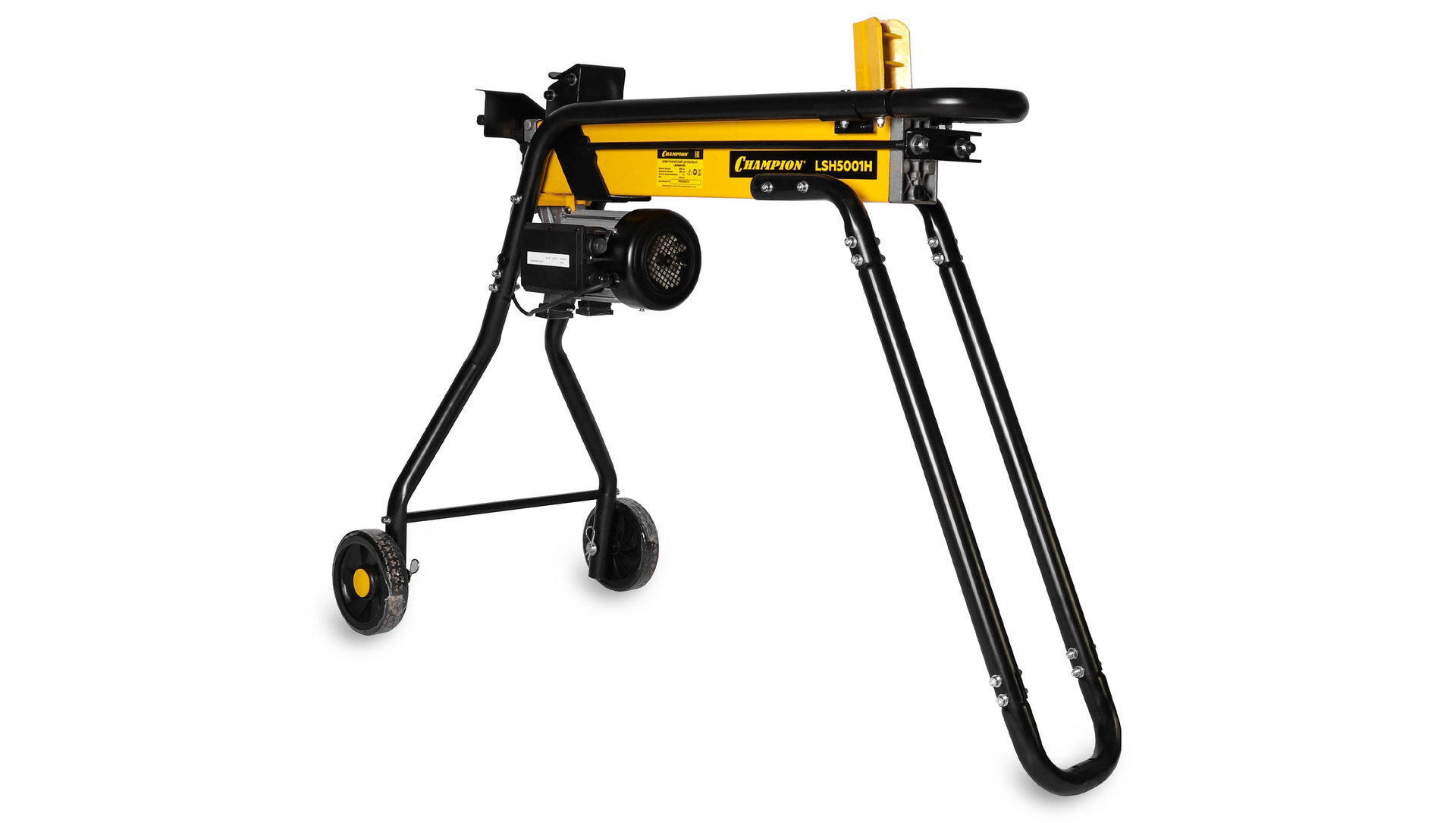 Дровокол CHAMPION LSH5001H (2,2кВт 5т 49,8кг высота1030мм,стойка+насадка для колки дров на 4 части) (LSH5001H)