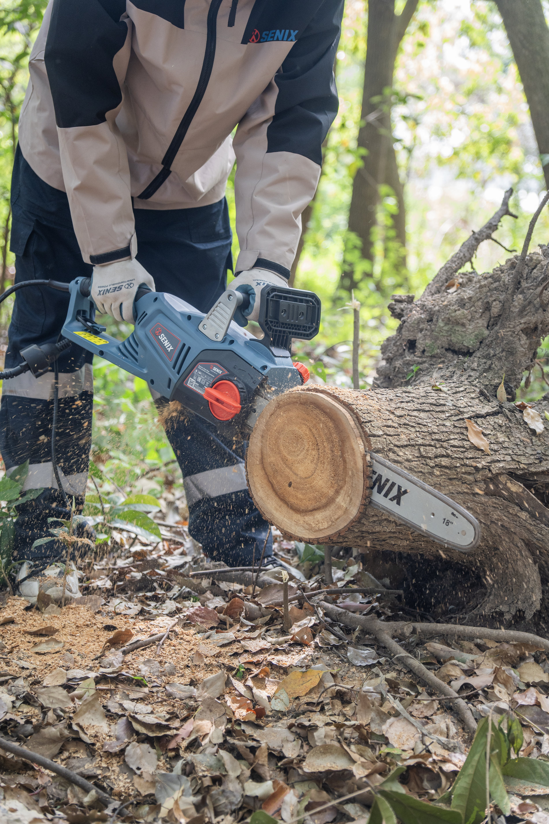 Электрическая цепная продольное исполнение пила 2400Вт, 47,5 (18)