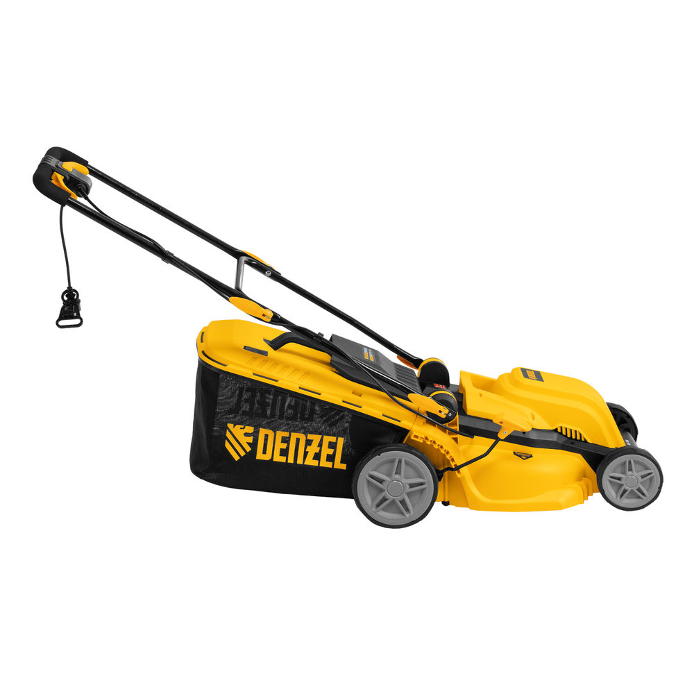 Газонокосилка электрическая GMC-1800, шир. 38см, 1800 Вт, 6 уров., травосб. 35 л Denzel (96629)