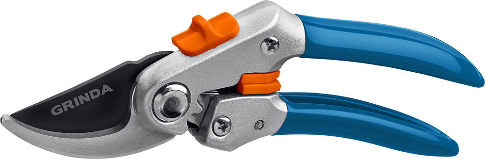 Плоскостной секатор P-51, 200 мм, закаленная сталь, шестерённая передача, двухкомпонентные рукоятки, покрытие ПВХ, PROLine GRINDA 423451_z01