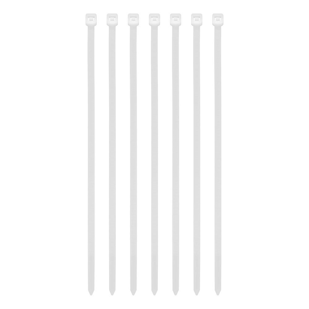 Хомуты, 200 x 4.8 мм, пластиковые, белые, 100 шт Сибртех (45534)