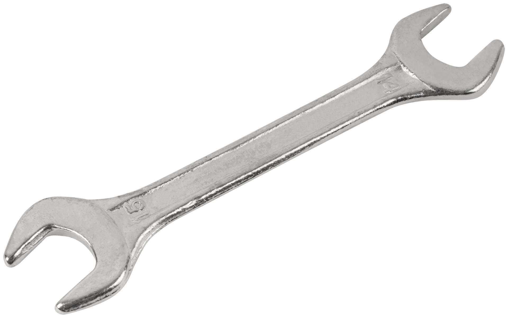 Ключ рожковый, хромированное покрытие 14х15 мм (63509)