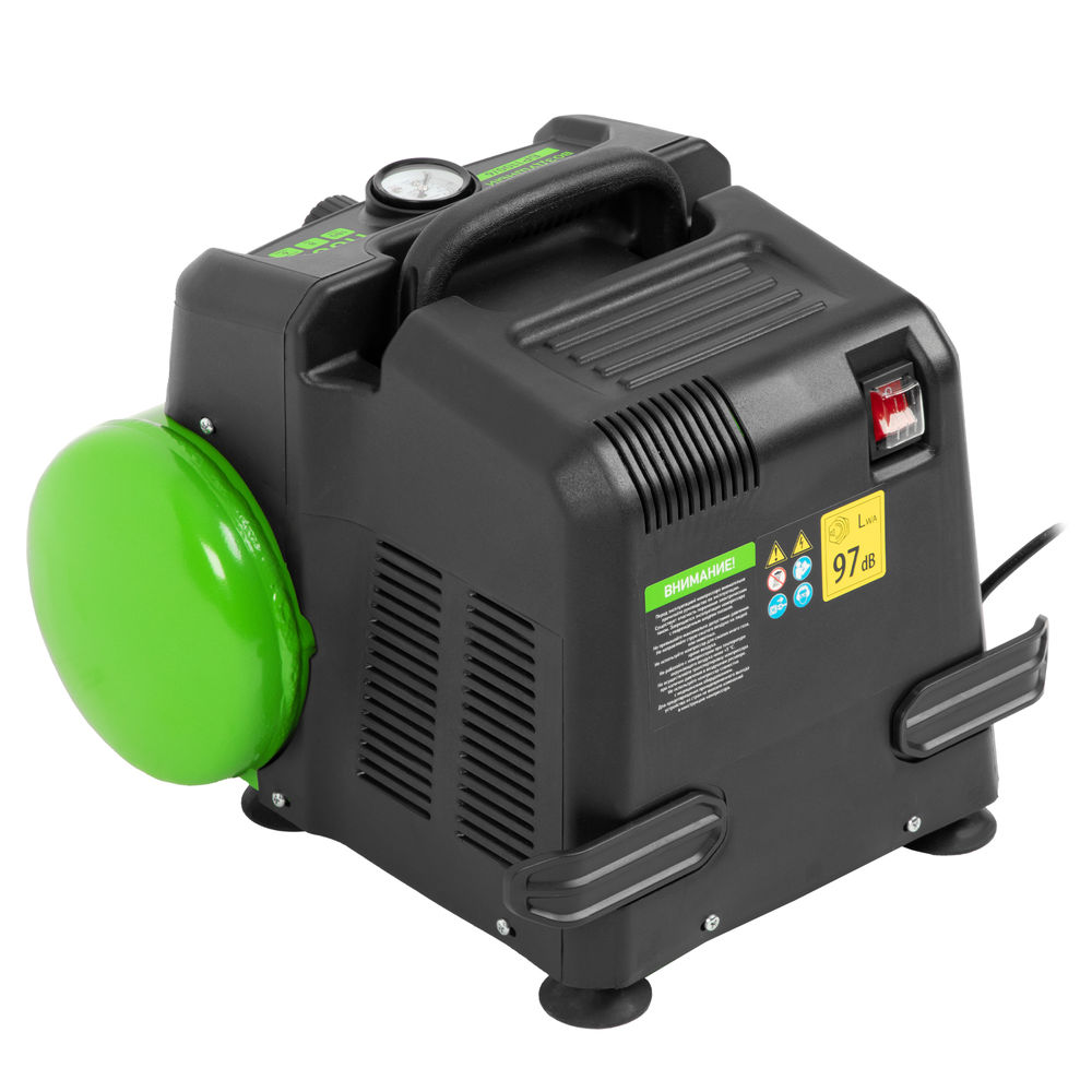 Компрессор воздушный безмаслянный BL 1100/6 1100Вт, ресивер 6 литров, 180 л/мин Сибртех (58059)