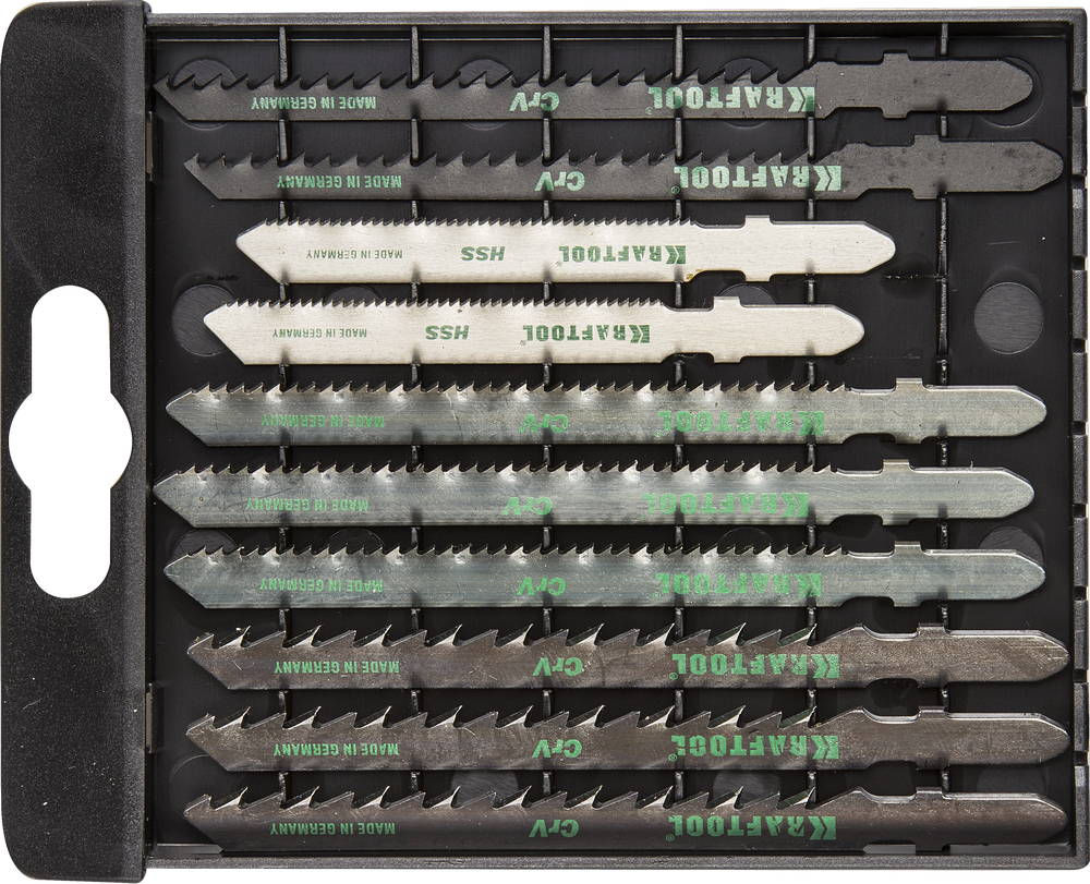 Набор полотен 10 шт по дереву и металлу, EU-хвост. KRAFTOOL 159590-H10