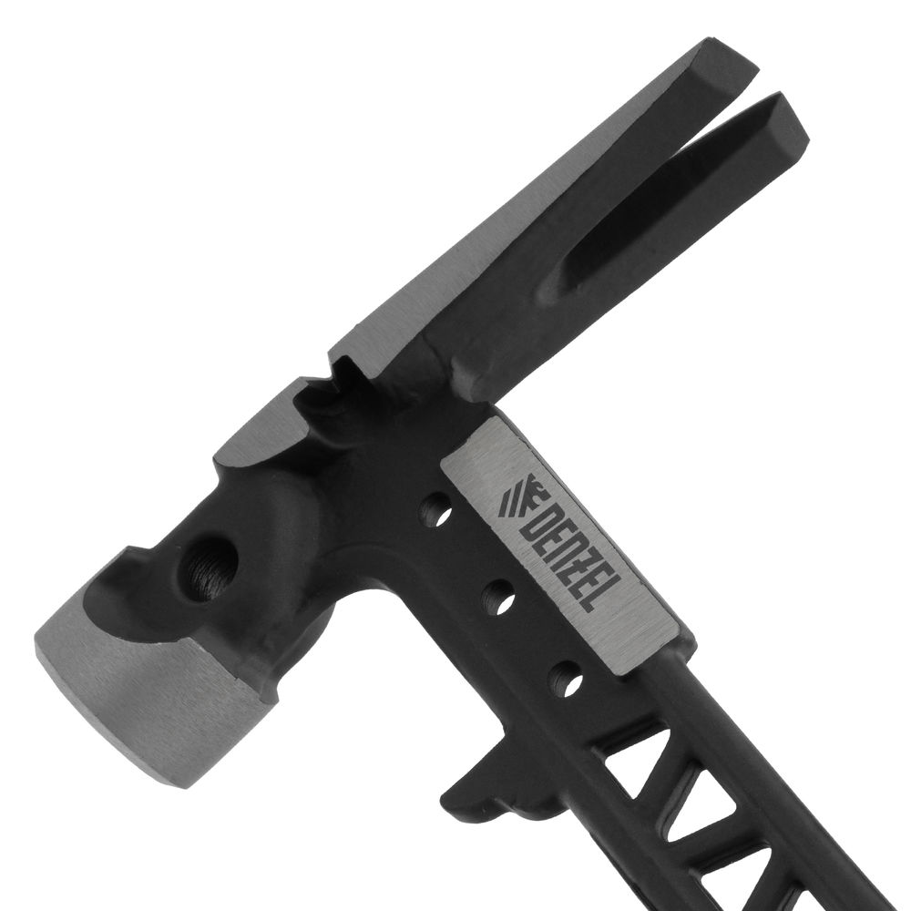 Молоток строительный 450 г, цельнокованый,боек с магнитом, двухкомп. обрезин. рук-ка Denzel (10468)