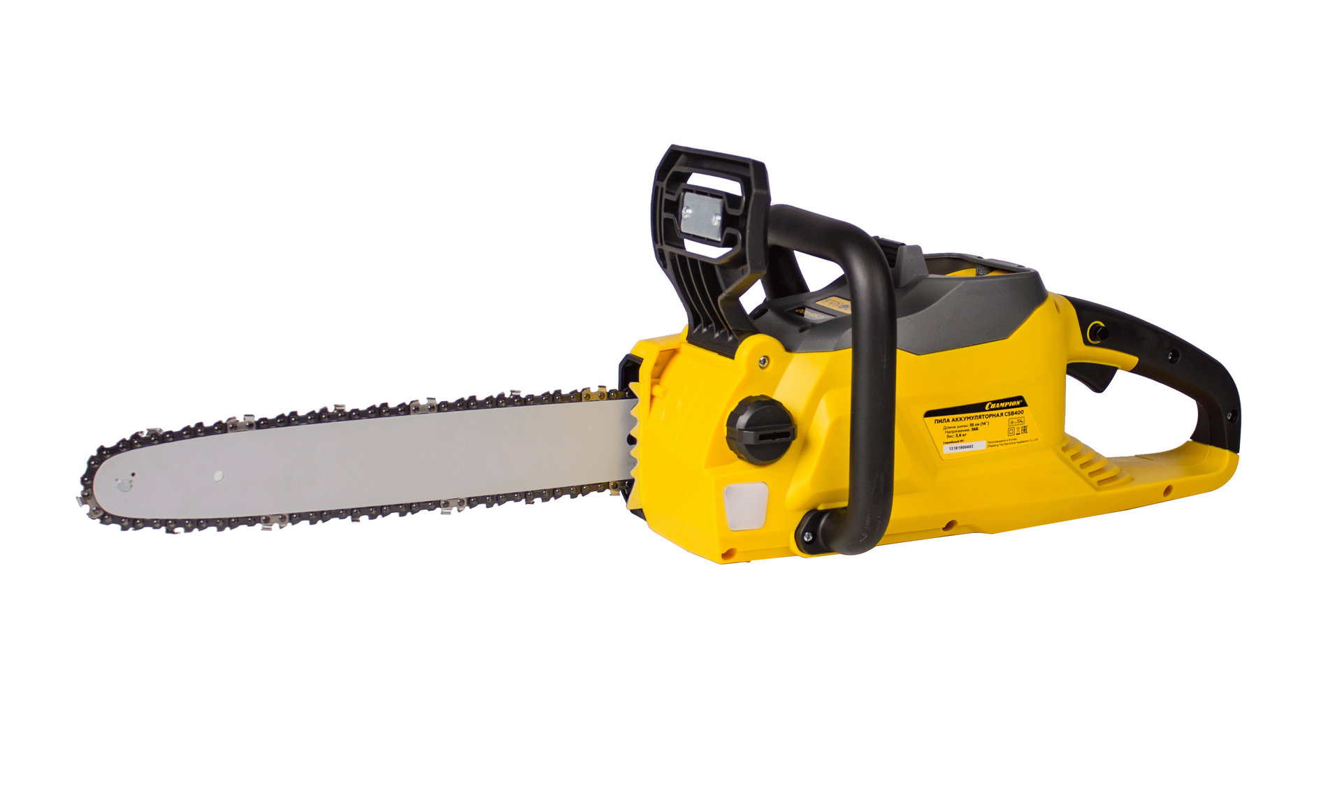 Пила аккумуляторная CHAMPION CSB400 (36В4,0Ач Li-ion3,6кг14мин 14 3/8-1,3-52,7300об/мин безАКБиЗУ) (CSB400)