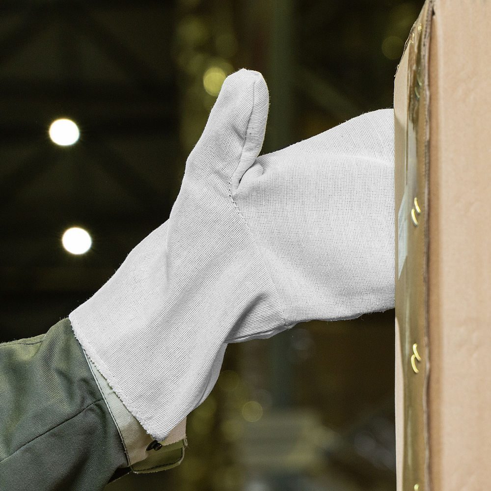 Рукавицы х/б двунитка, наладон двунитка, 1 размер Сибртех (68124)