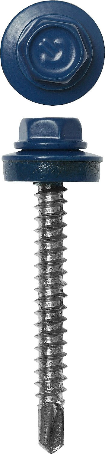 Саморез кровельный 65 х 4.8 мм, синий насыщенный, 180 шт СКД 5005 ЗУБР 4-300315-48-065-5005