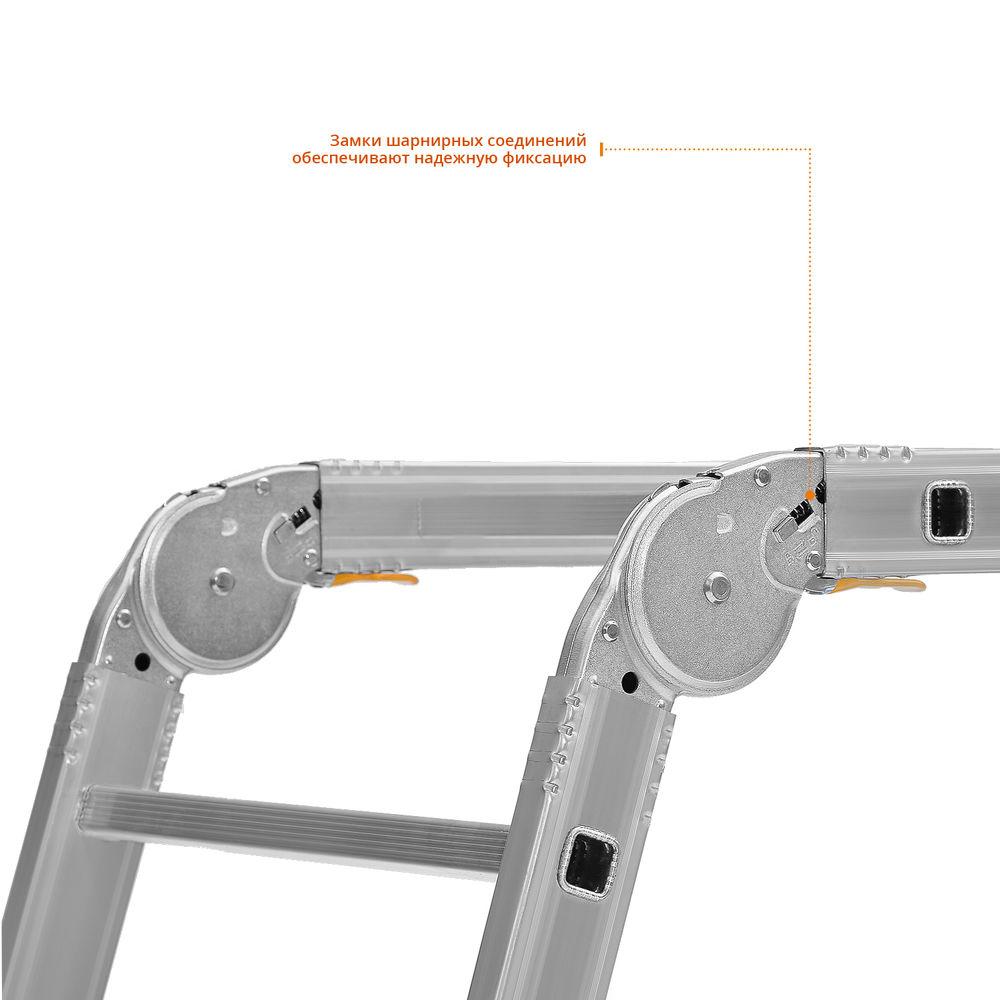 Складные алюминиевые парофессиональные рабочие подмости с колесами и съемной площадкой 3 х 6 х 3 ступени СИБИН ПРП-36 38845
