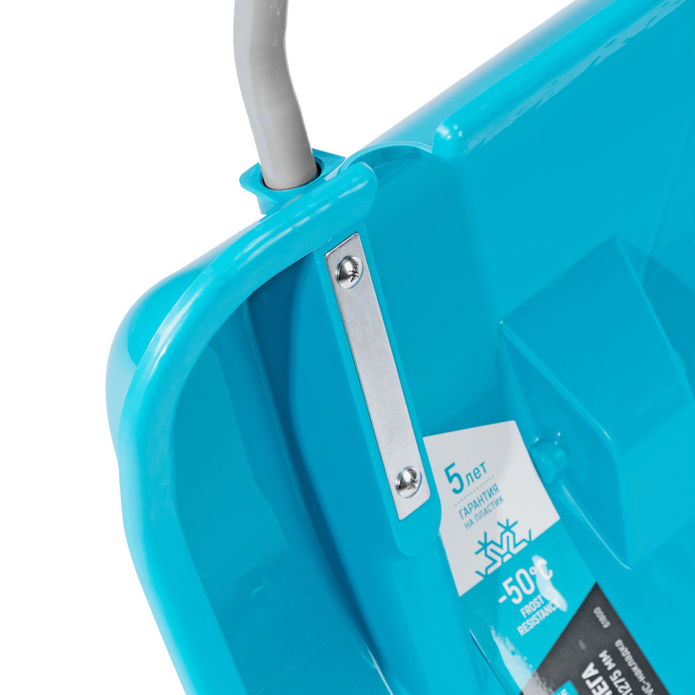 Скрепер для уборки снега, полипропилен, колеса, 750х445х1275 мм, рукоятка с ПВХ, LUXE Palisad (61800)