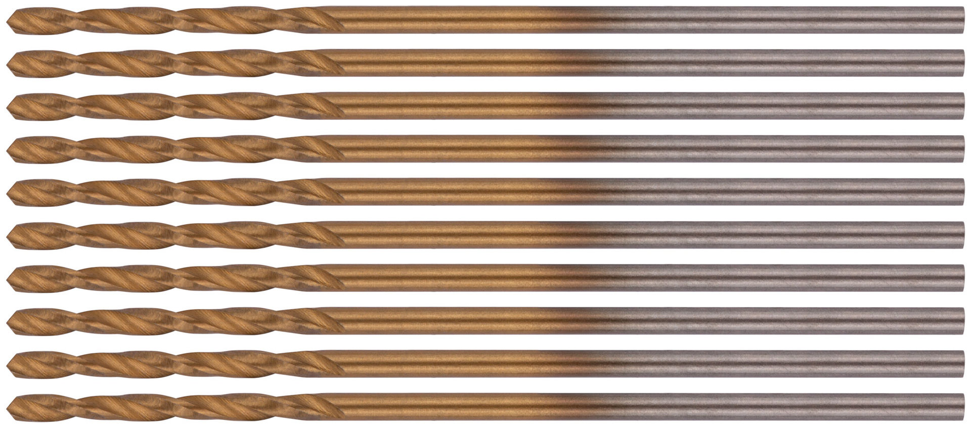 Сверла HSS по металлу, титановое покрытие 1,0 мм (10 шт.) (34110)