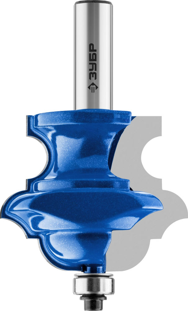 Фреза кромочная фигурная №6 57 x 47.6 мм, радиус 12.7 мм, хвостовик 12 мм ЗУБР Профессионал 28717-57