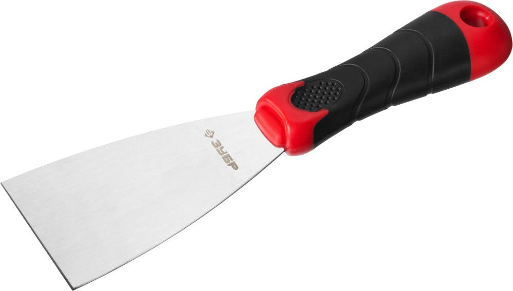 Шпатель нержавеющий 60 мм, профилированное полотно, двухкомпонентная ручка ЗУБР 10072-06