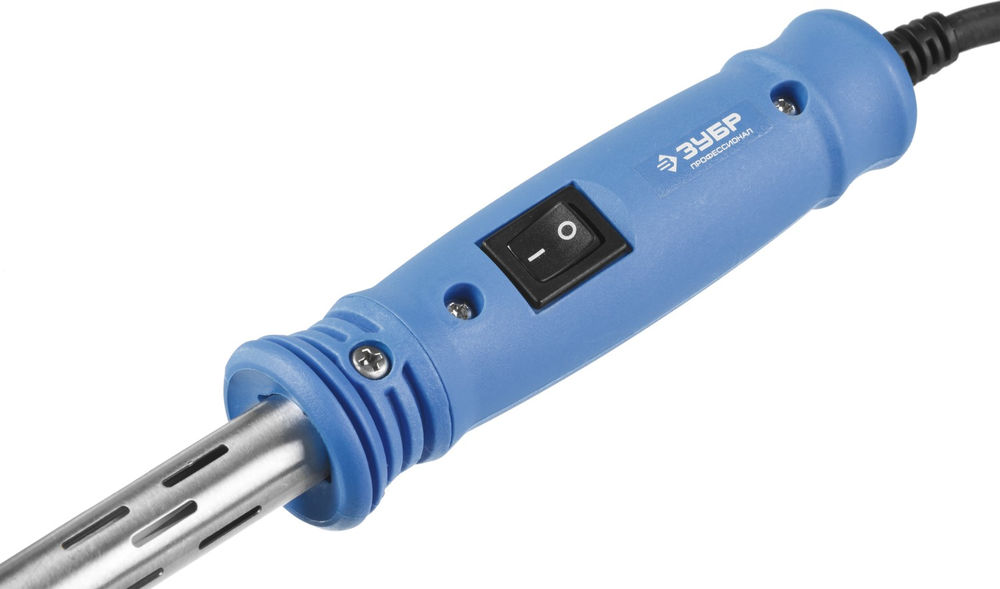 Электропаяльник Ceramic PRO 300 Вт, клин, высокомощный, пластиковая рукоятка ЗУБР Профессионал 55301-300