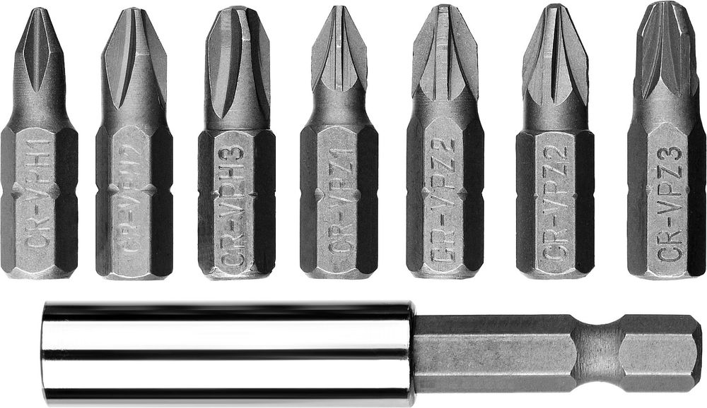 Набор бит с адаптером MX-8, 8 шт ЗУБР 26089-H8