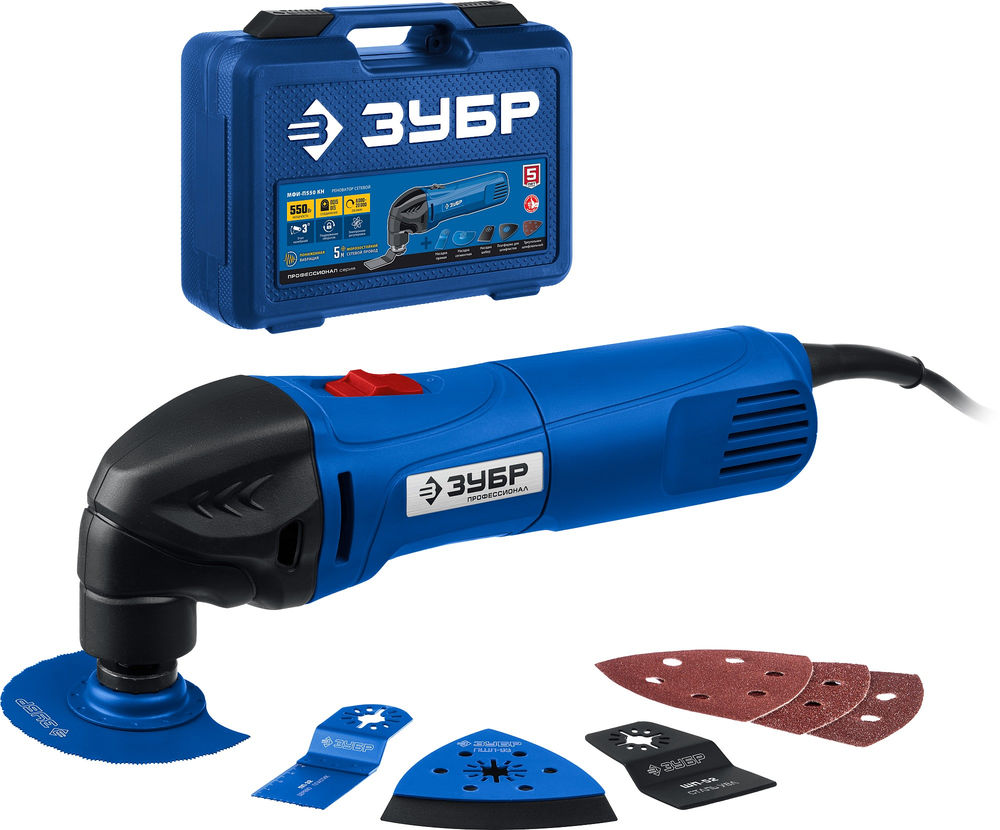 Реноватор 550 Вт кейс набор насадок OIS ЗУБР МФИ-П550 КН