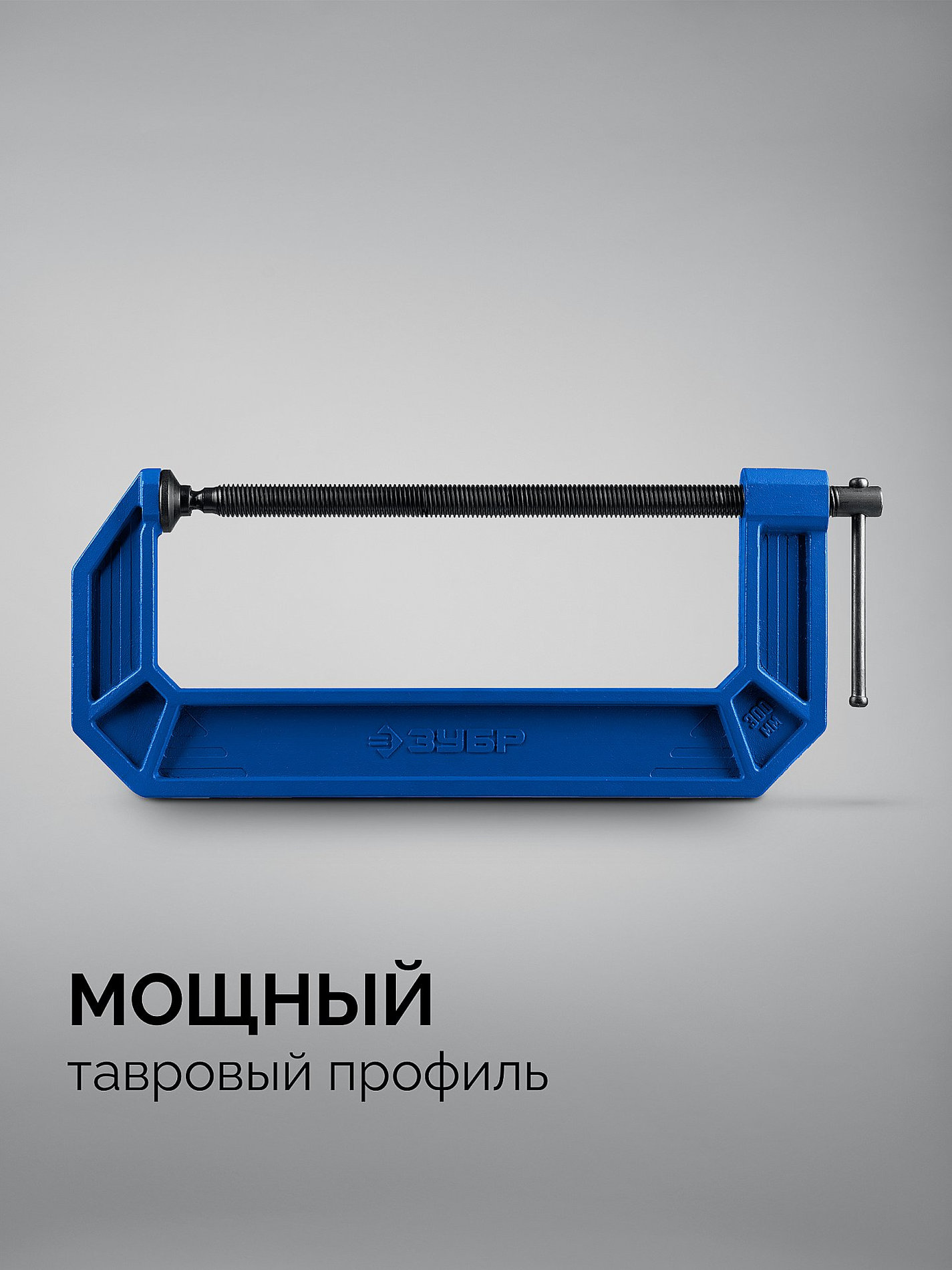 ЗУБР ПСС-300, 300 мм, чугунная струбцина тип С (G-образная), Профессионал (32245-300_z03)