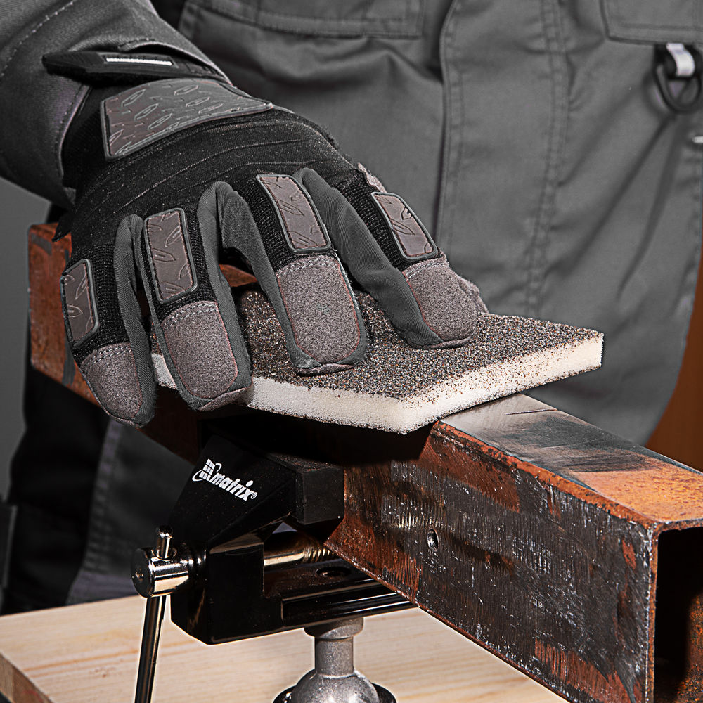 Губка для шлифования, 125 х 100 х 10 мм, мягкая, 3 шт, P 60/80, P 60/100, P 80/120 Matrix (75715)