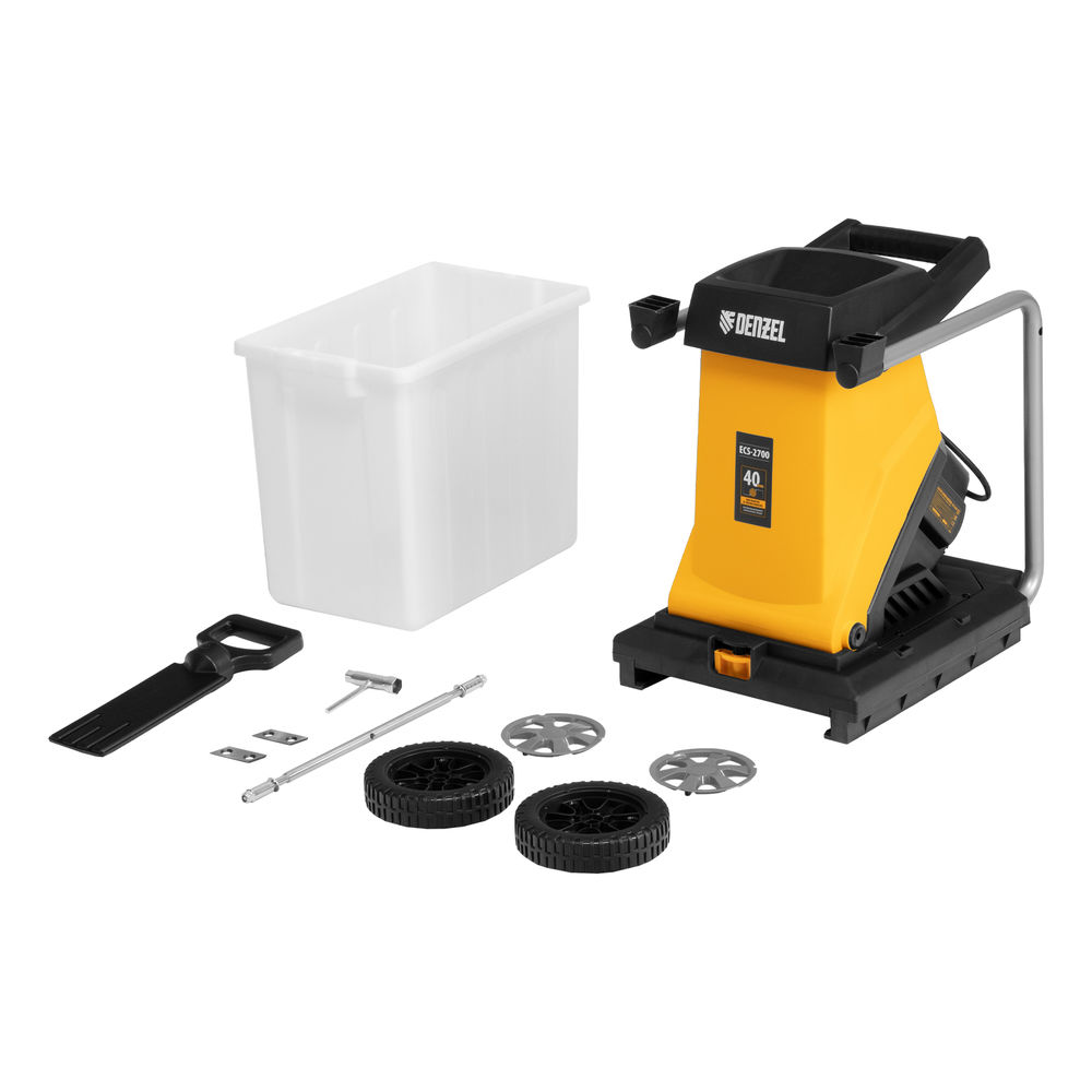 Измельчитель садовый электрический ECS-2700, 2700 Вт, 40 мм Denzel (59702)