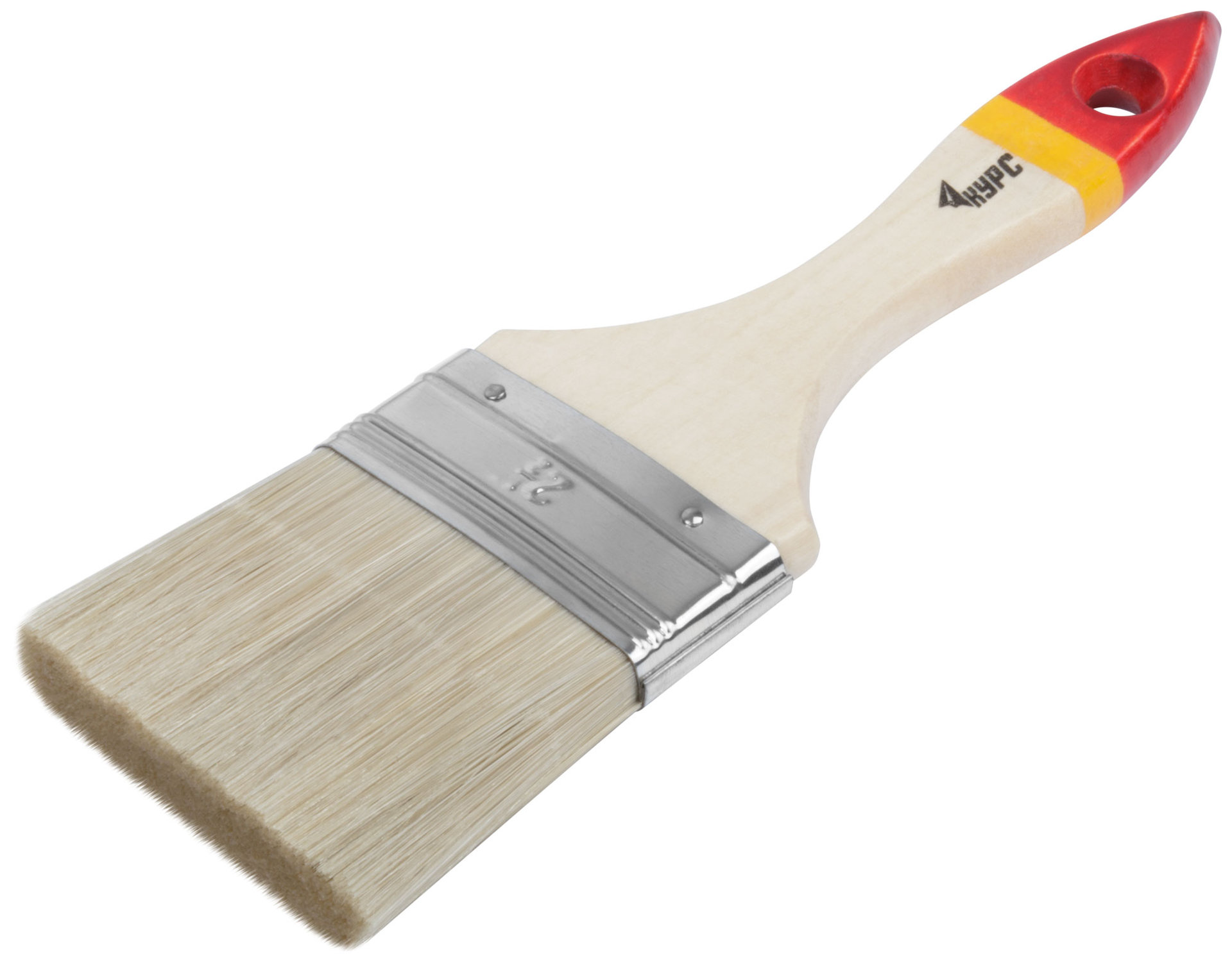 Кисть флейцевая Модерн, иск. щетина, деревянная ручка 2,5 (63 мм) (00866)