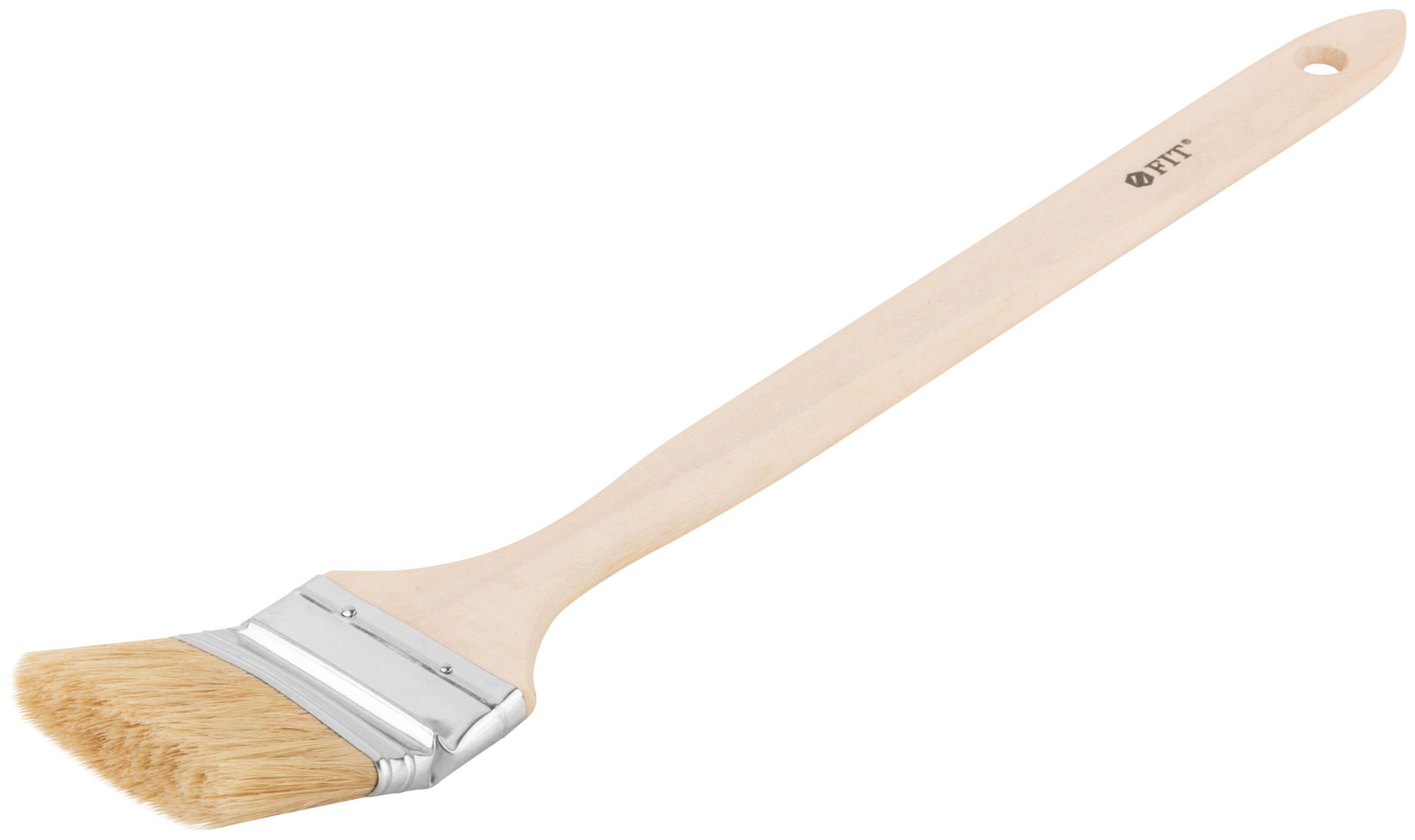 Кисть радиаторная, натуральная светлая щетина, деревянная ручка 2,5 (63 мм) (01216)