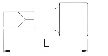 Головка торцевая с вставкой SL8 1/4 Licota H2SL080