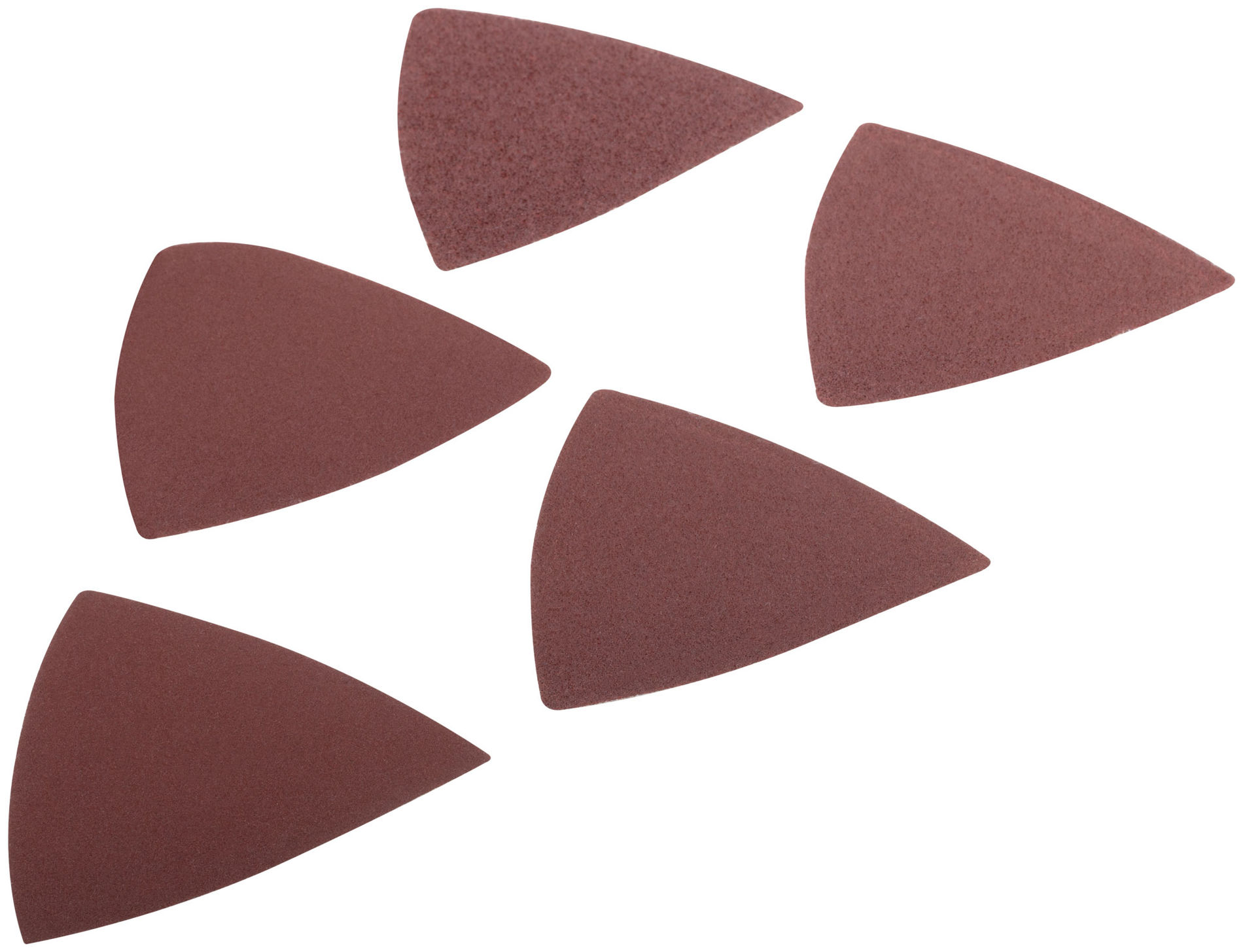 Листы шлифовальные треугольные на тканевой основе, 80 мм, набор 5 шт. (37953)