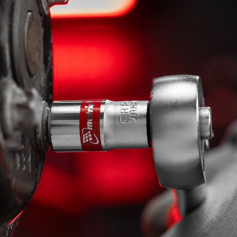 Набор торцевых головок, 1/4, 12 гранные, CrV, 4-13мм, 10 штук Matrix