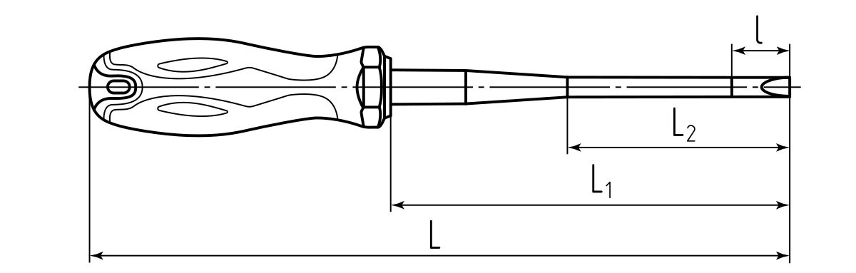 Отвертка диэлектрическая Слим PZ2100 (КВТ) 78586