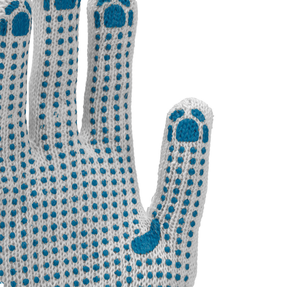 Перчатки х/б, ПВХ покрытие, Точка, 6 пар в упаковке, 7 класс (67717)