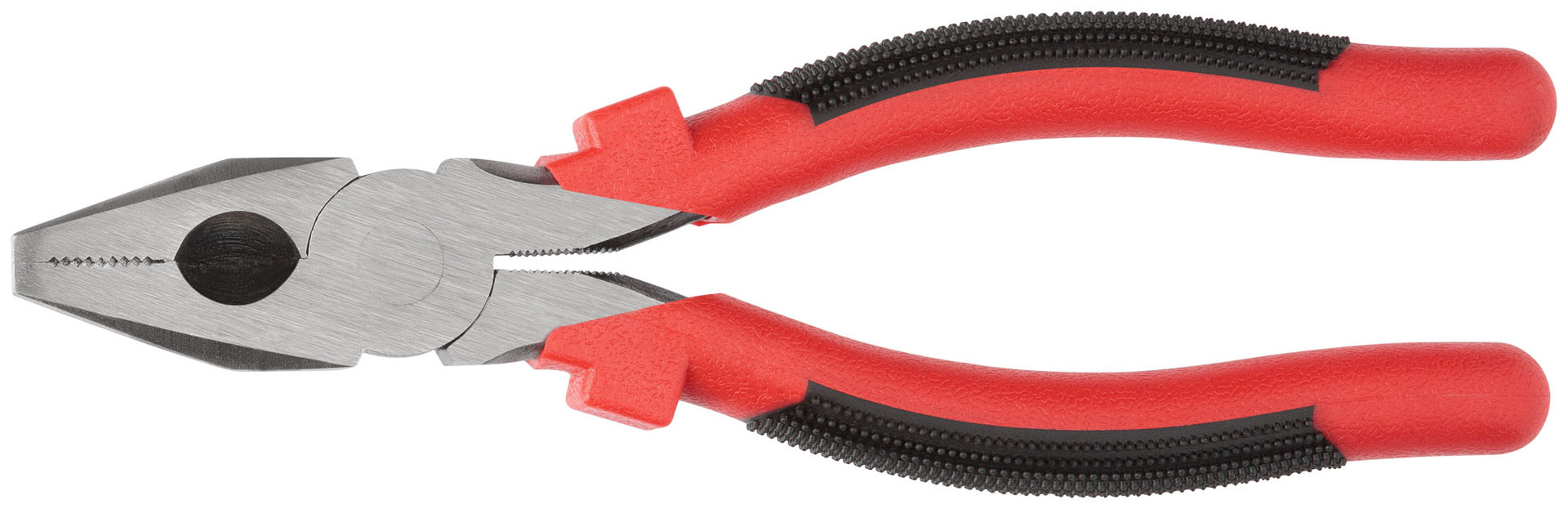 Плоскогубцы комбинированные Стандарт красно-черные пластиковые ручки, полированная сталь 200 мм (48200)