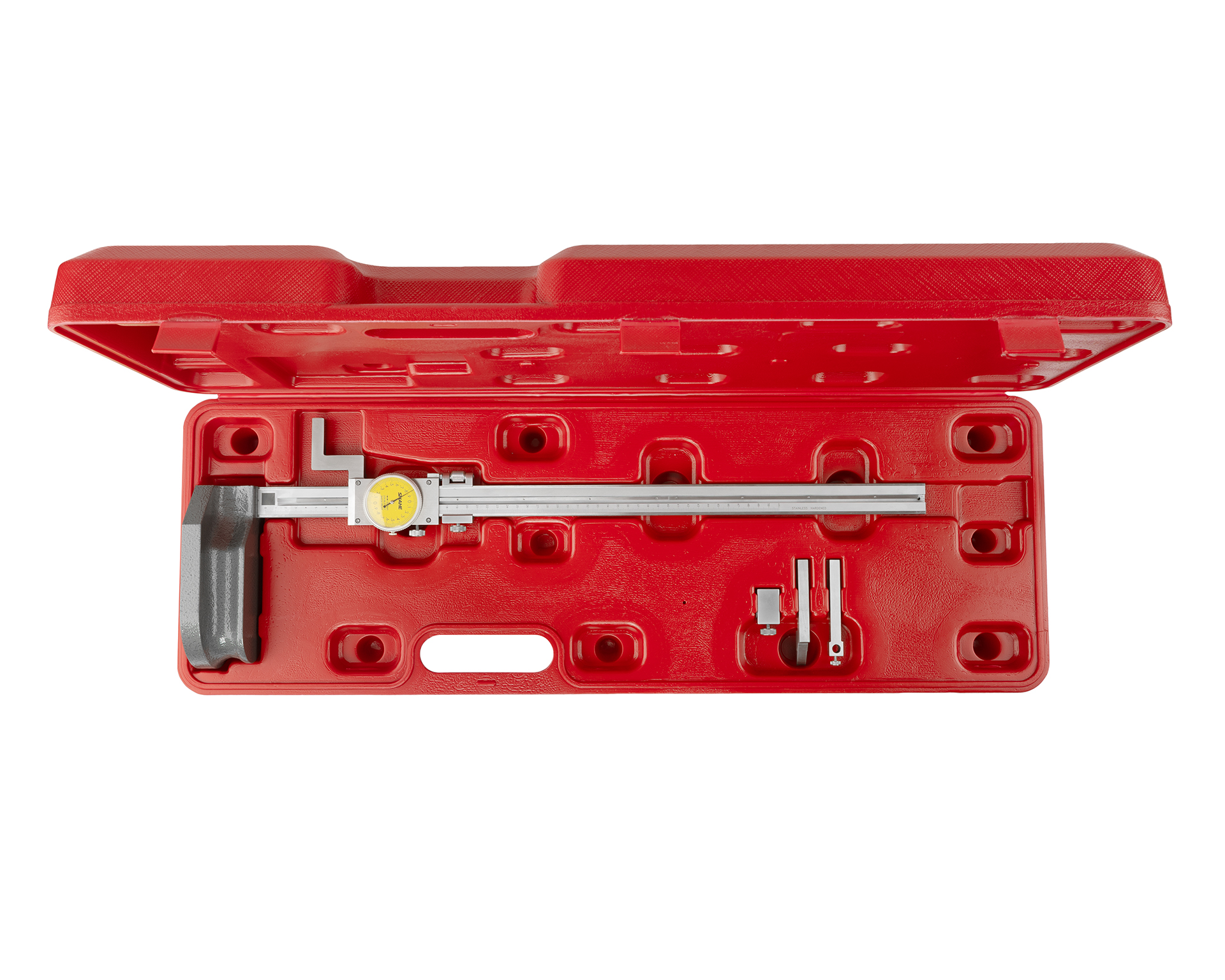 Штангенрейсмас ШРК- 500 0,02 с круг.шкалой дв.стойка SHAHE