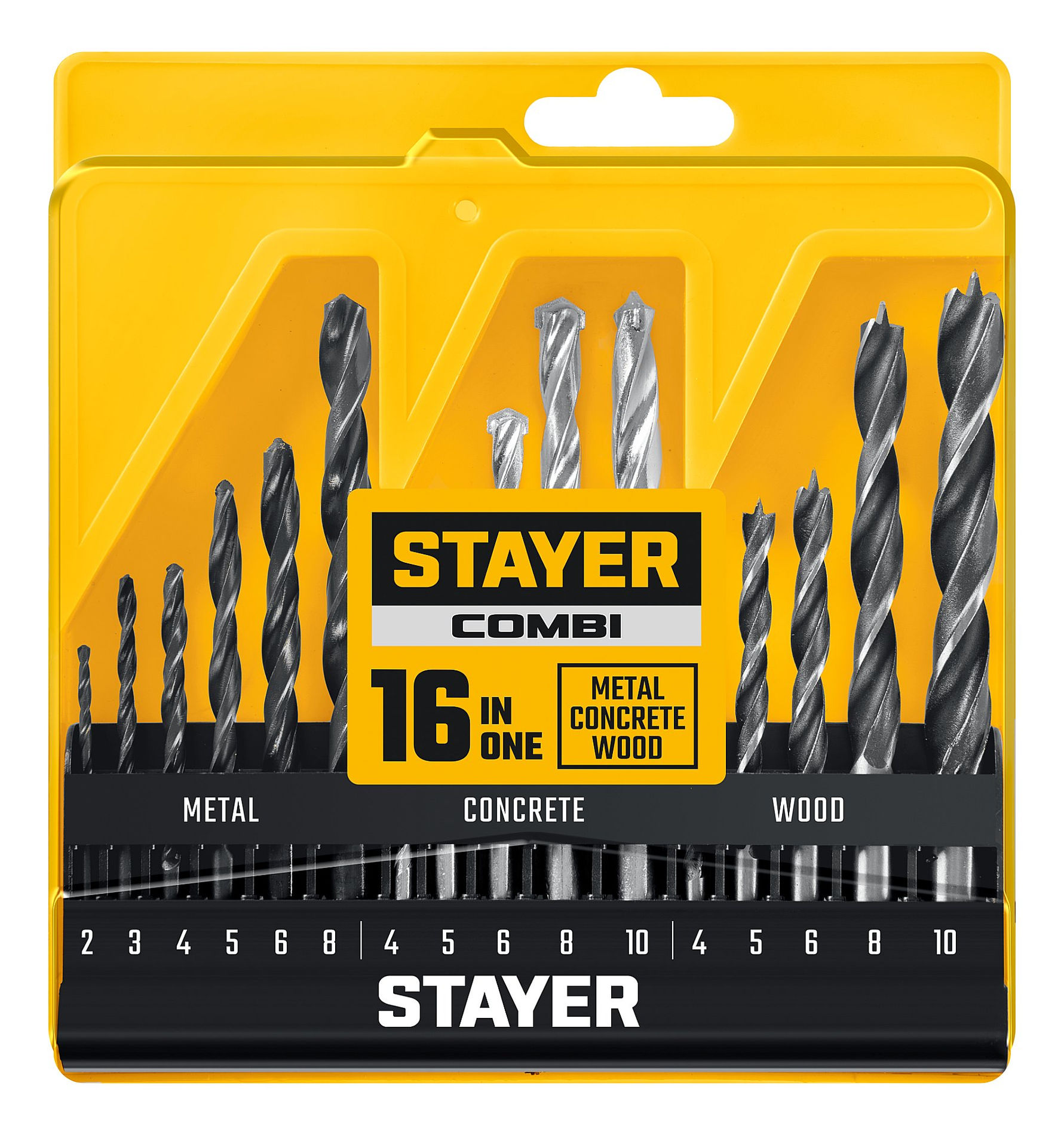 STAYER Combi 16 предметов, набор комбинированных сверл (29720-H16_z01)
