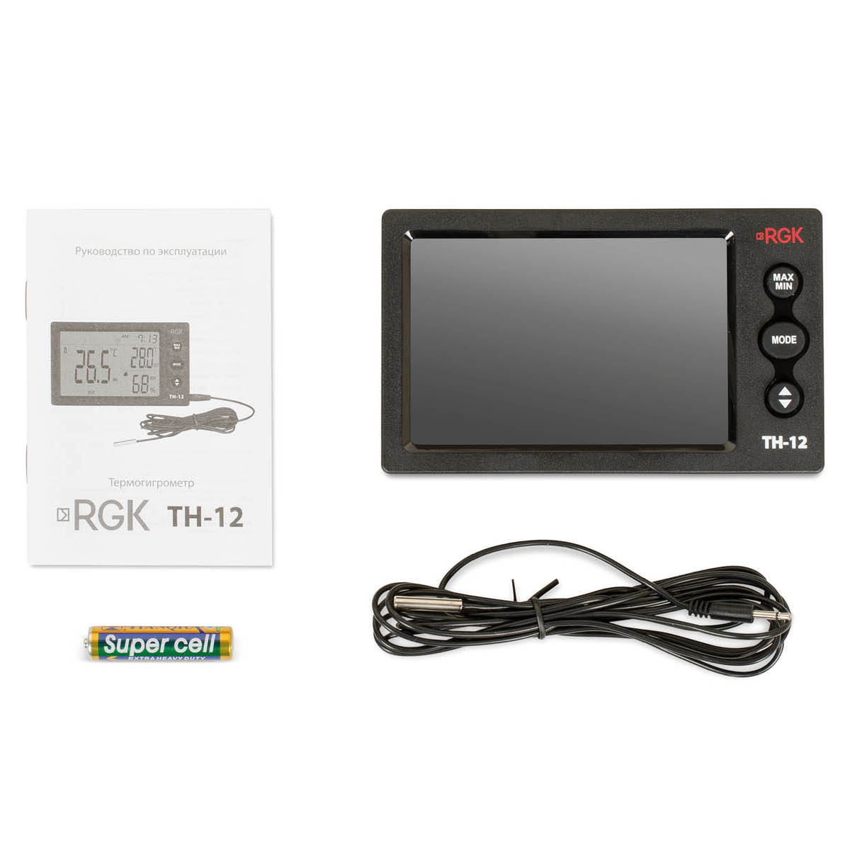 Термогигрометр RGK TH-12 с поверкой