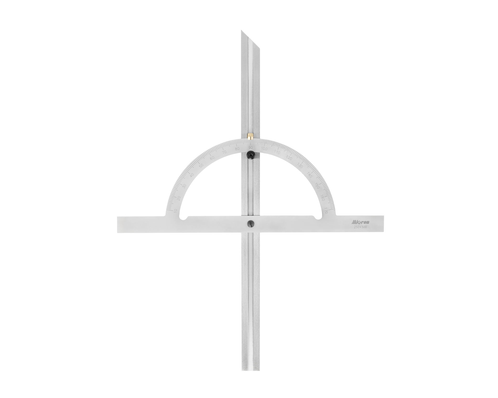 Угломер-транспортир мод. УТ 10-170° (250x500мм 1°) регулир.рейка (ГРСИ №93019-24) Мicron