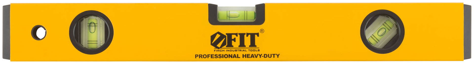 Уровень Магнит, 3 глазка, желтый усиленный корпус, магниты, шкала, Профи 400 мм (18244)
