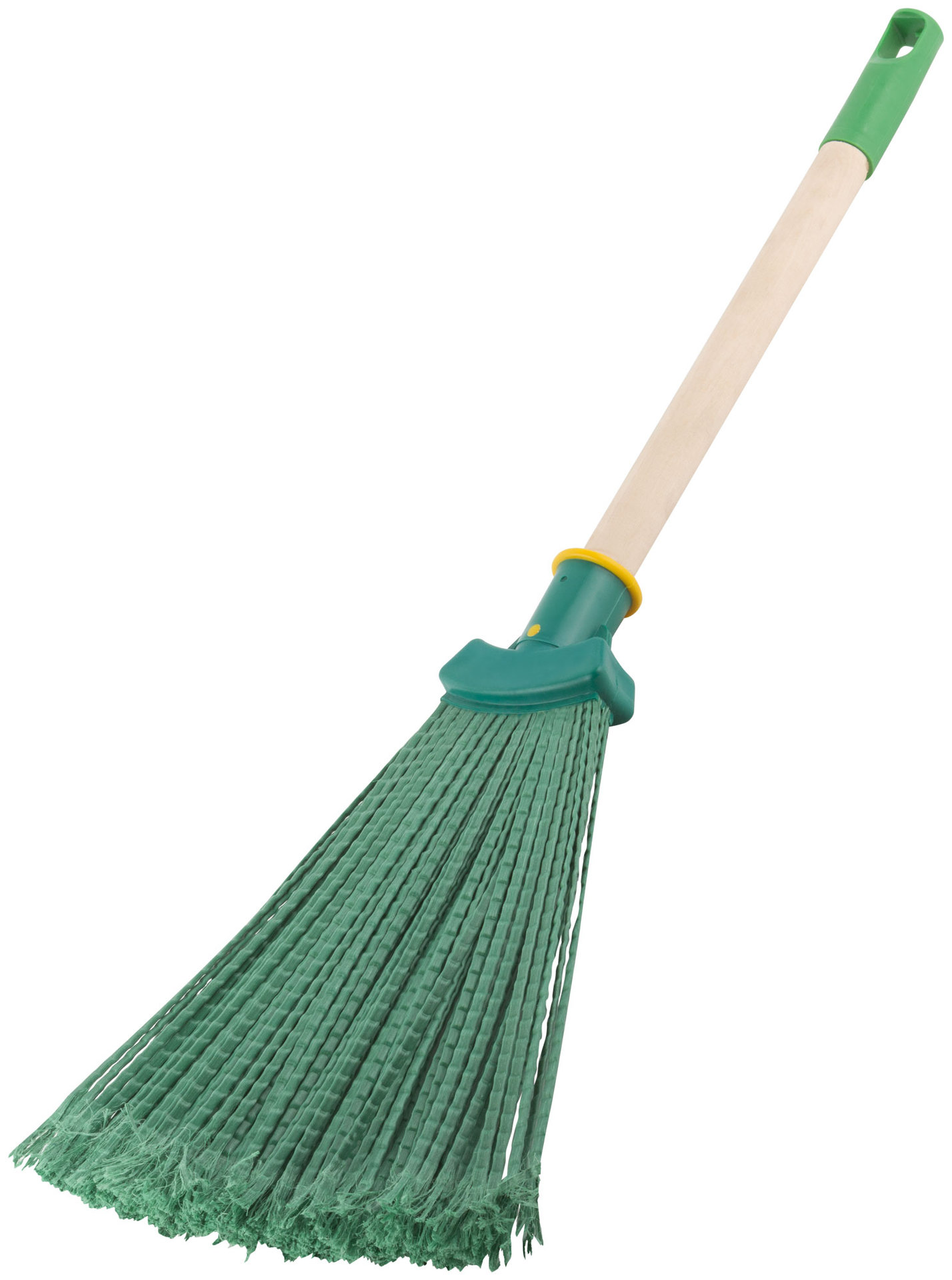 Веник пластиковый с деревянной ручкой 240х660 мм (68075)
