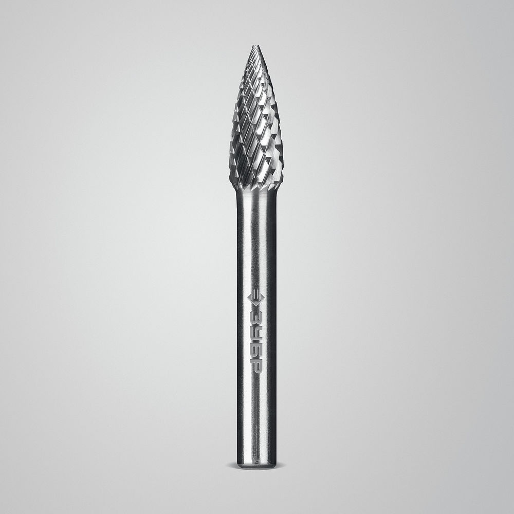 Борфреза твердосплавная 8?20 мм тип G парабола с острым углом хв-к 6 мм Профессионал ЗУБР 28806-8-20